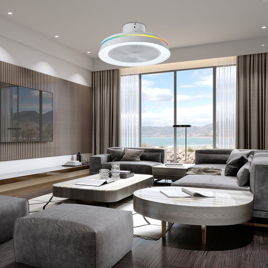 Plafonjera LED sa ventilatorom Houston ML-24 35W Bijela