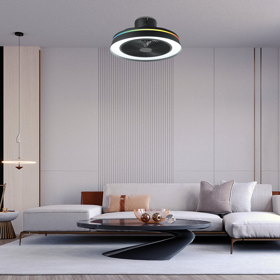 Plafonjera LED sa ventilatorom Houston ML-24 35W Crna