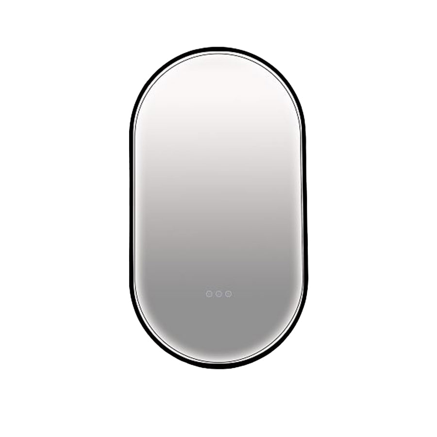 Ogledalo LED Fisher ML-24132B 32W crno ovalno