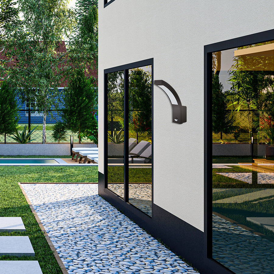 Garden lamp LED wall-mounted with sensor ST53 4000K black