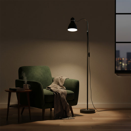 Podna lampa Tresor ML crna