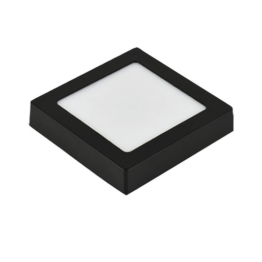 LED panel E-light 6W kvadratni nadgradni 4000K crni
