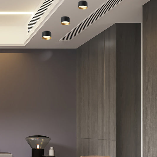 LED downlight Hojlund ML-0811H-6W nadgradni crna+zlatna