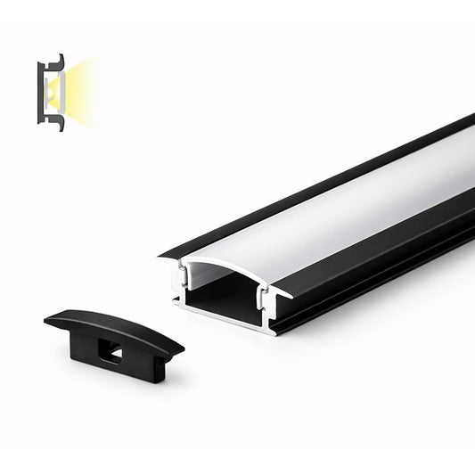 Alu profil E-light EL-0918 3m crni