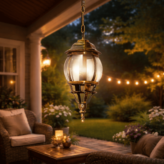 Vrtna lampa viseca Bristol ML-NF-658-1P Staro zlato