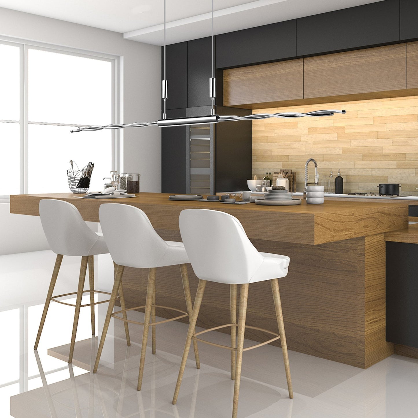 Pendant lamp LED Brisbane ZWD-0171-04G 3000K