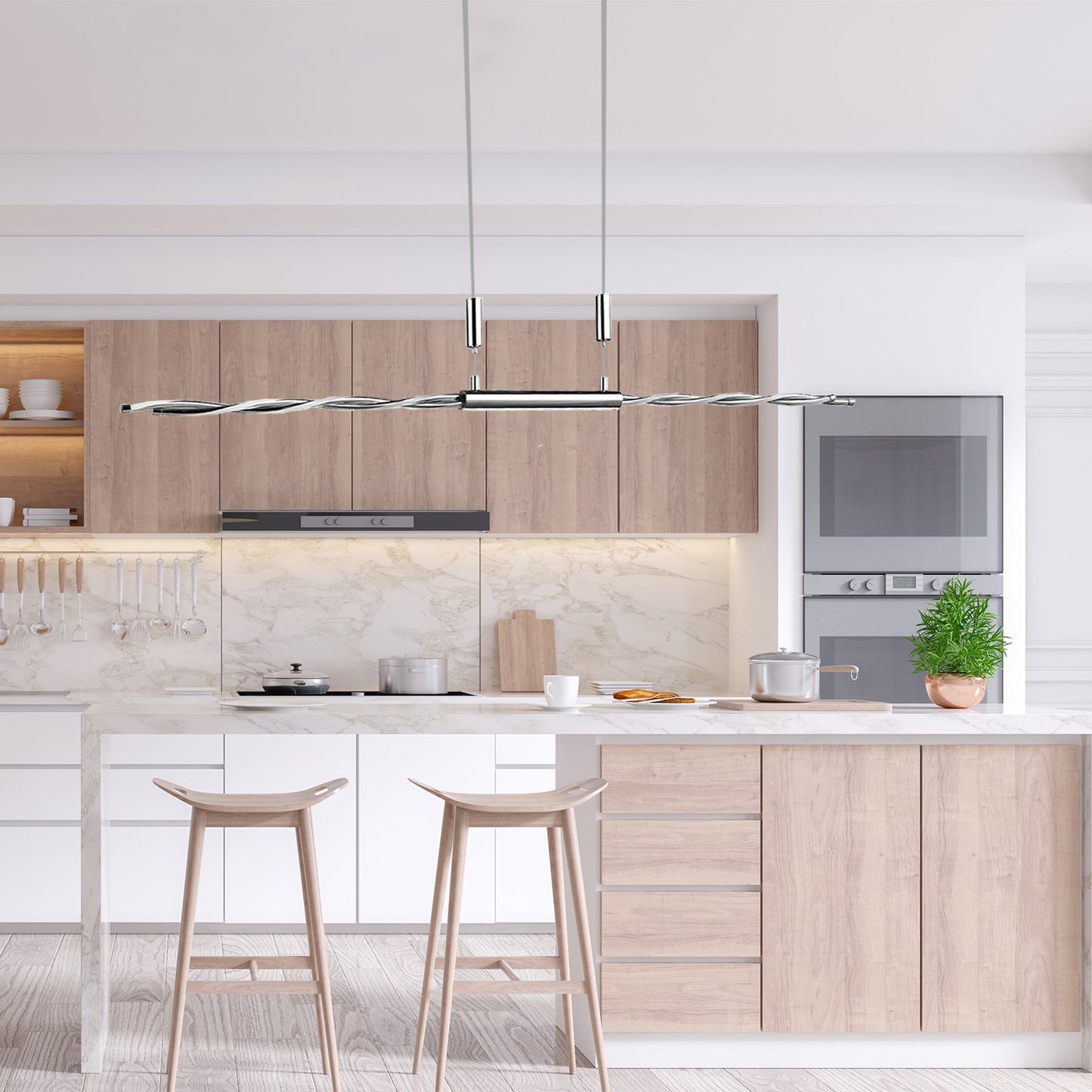 Pendant lamp LED Brisbane ZWD-0171-04G 3000K