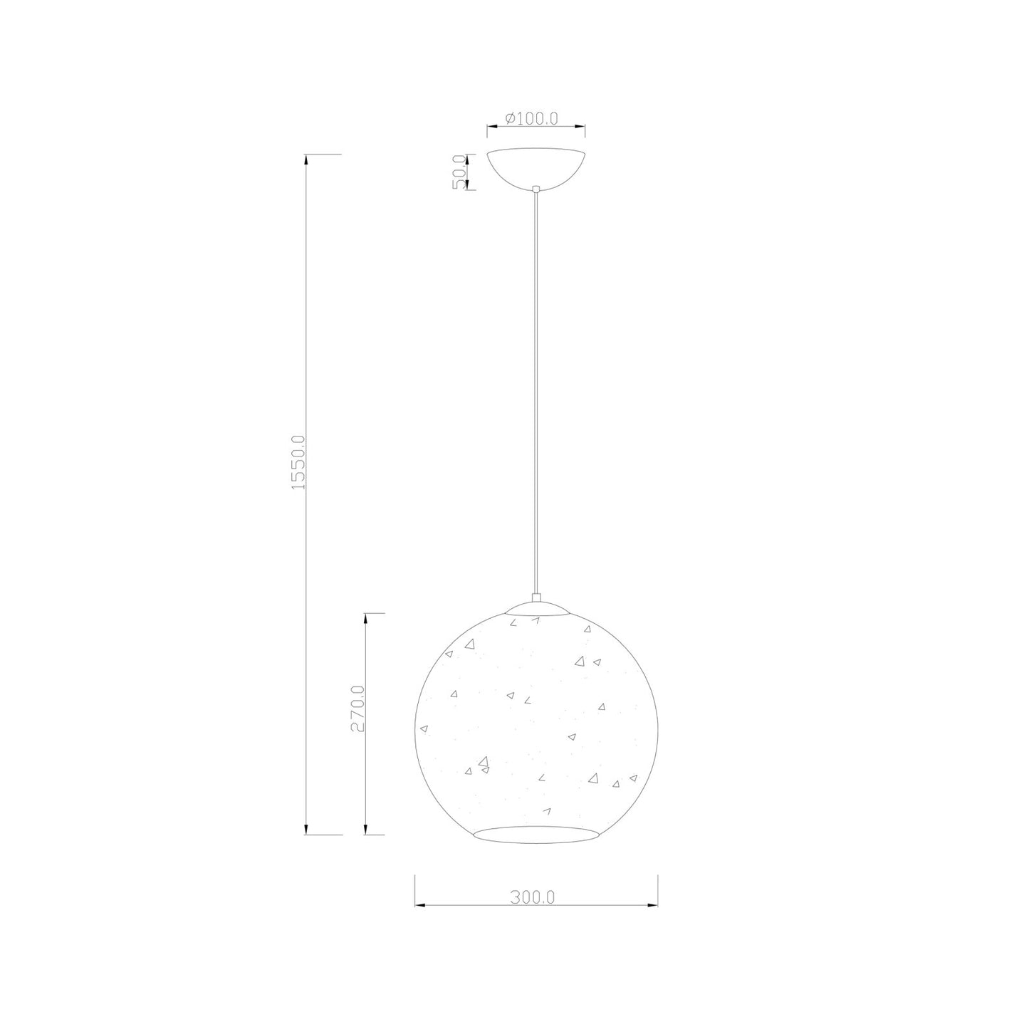 Visilica Adorna ML-2176PS srebrna