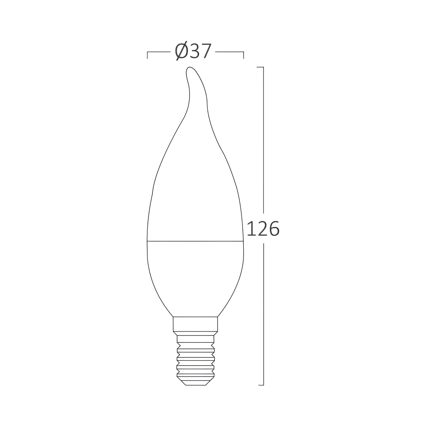Braytron Advance 5W E14 C37T 3000K Led Sijalica