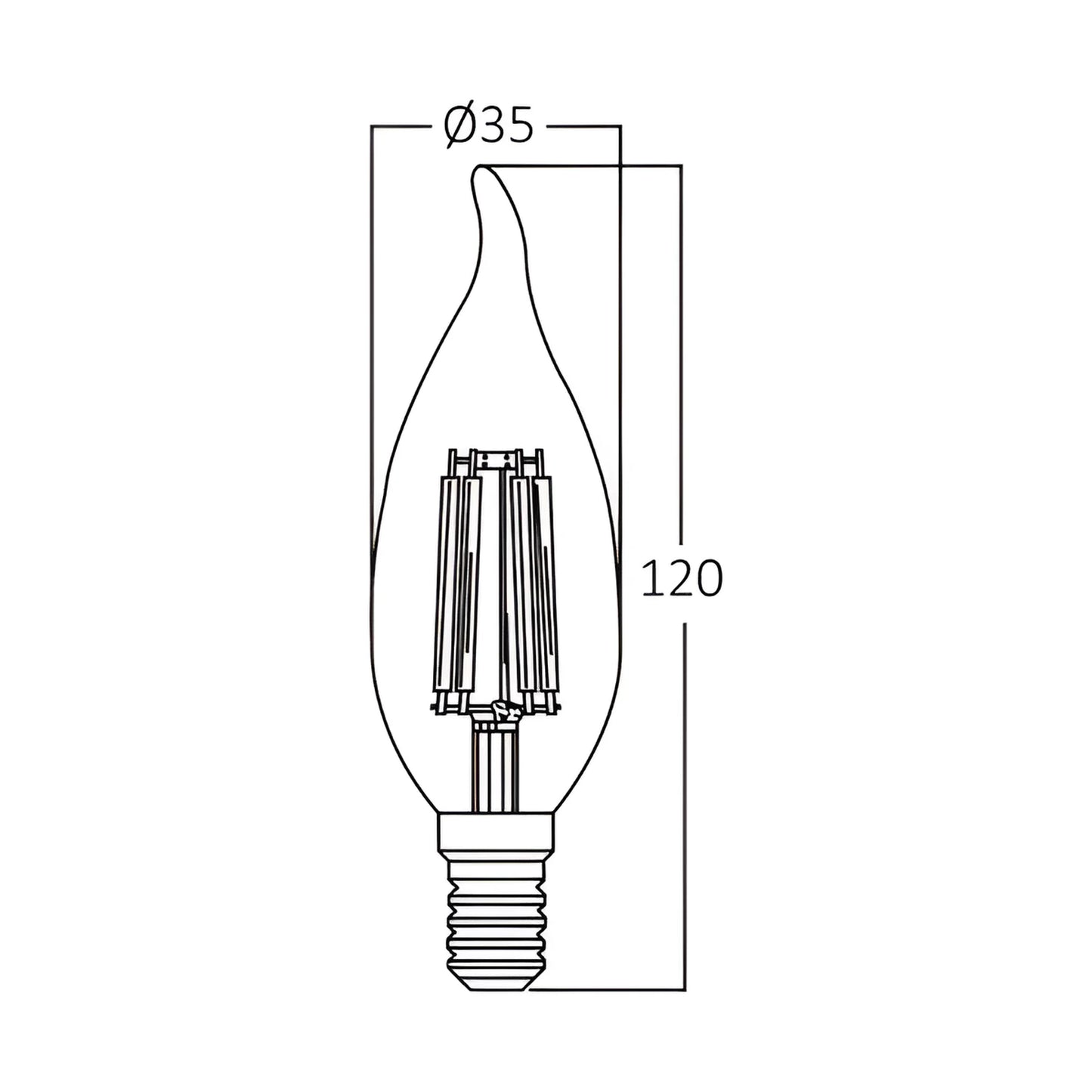 Braytron Advance 4W E14 C35T Clr 3000K Led Sijalica