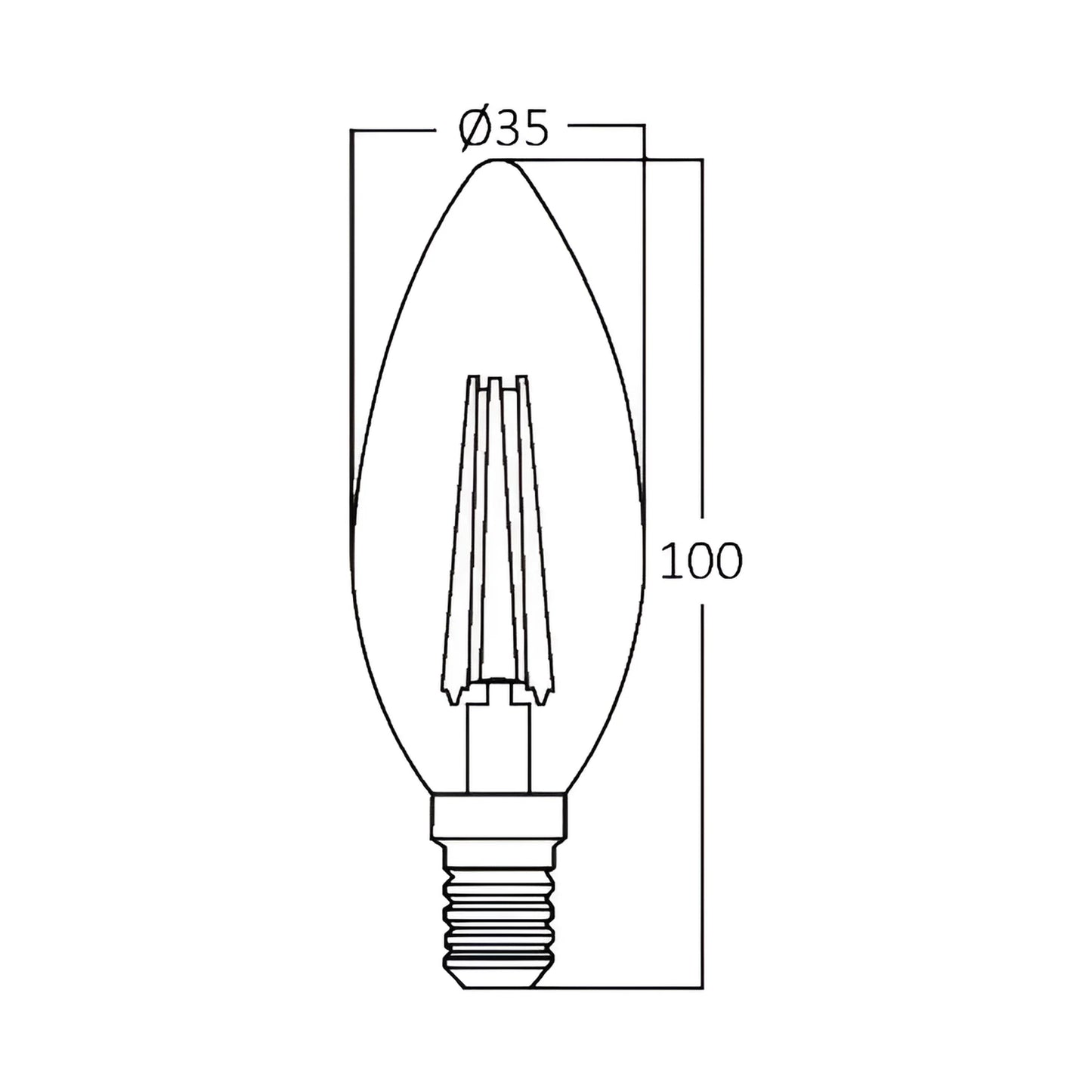 Braytron Advance 4W E14 C35 Dimabilna 3000K Led Sijalica