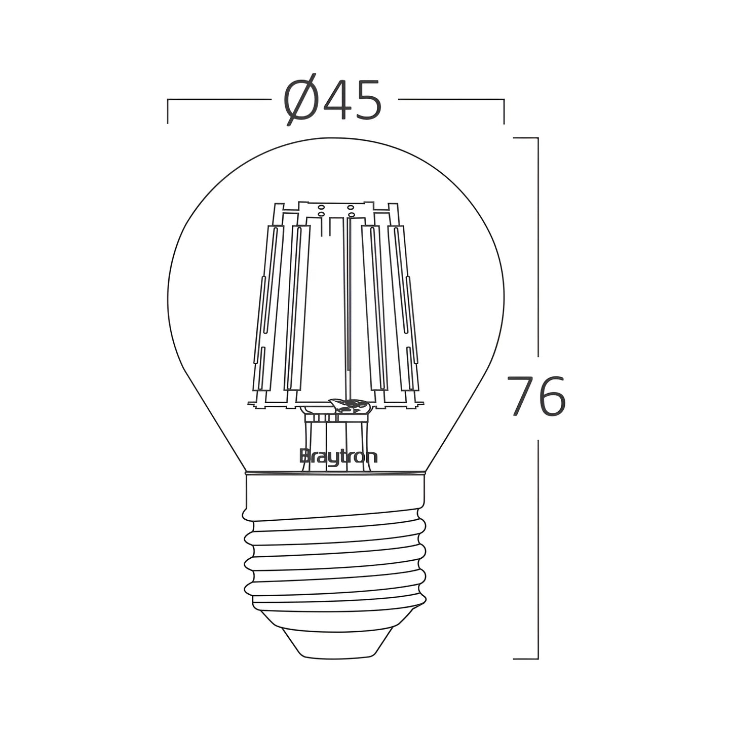Braytron Advance 6W E27 G45 Clr Flm 3000K Led Sijalica
