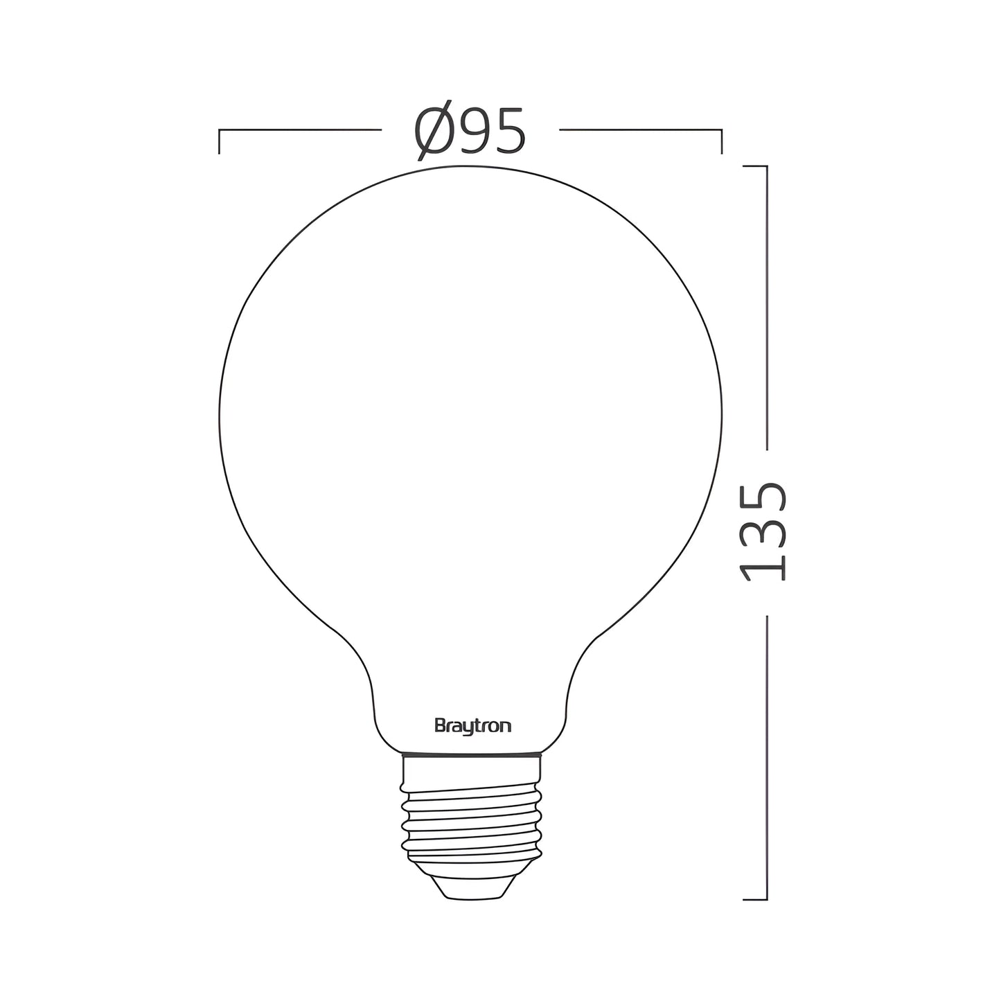 Braytron Advance 7W E27 G95 Sft 6500K Led Sijalica