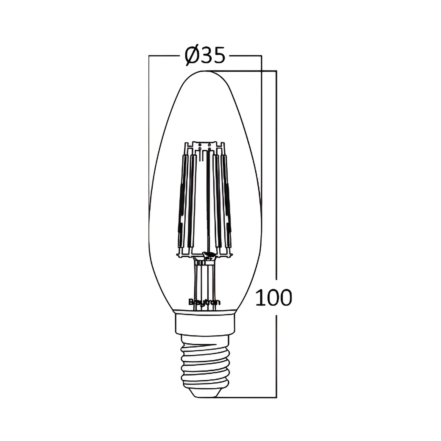 Braytron Advance 4W E14 C35 Amb 2200K Led Sijalica