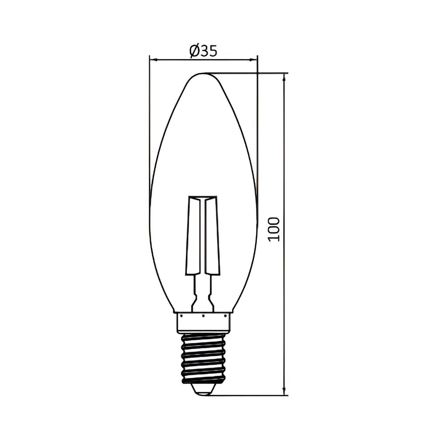 Braytron Advance 4W E14 C35 Dimabilna 2200K Led Sijalica