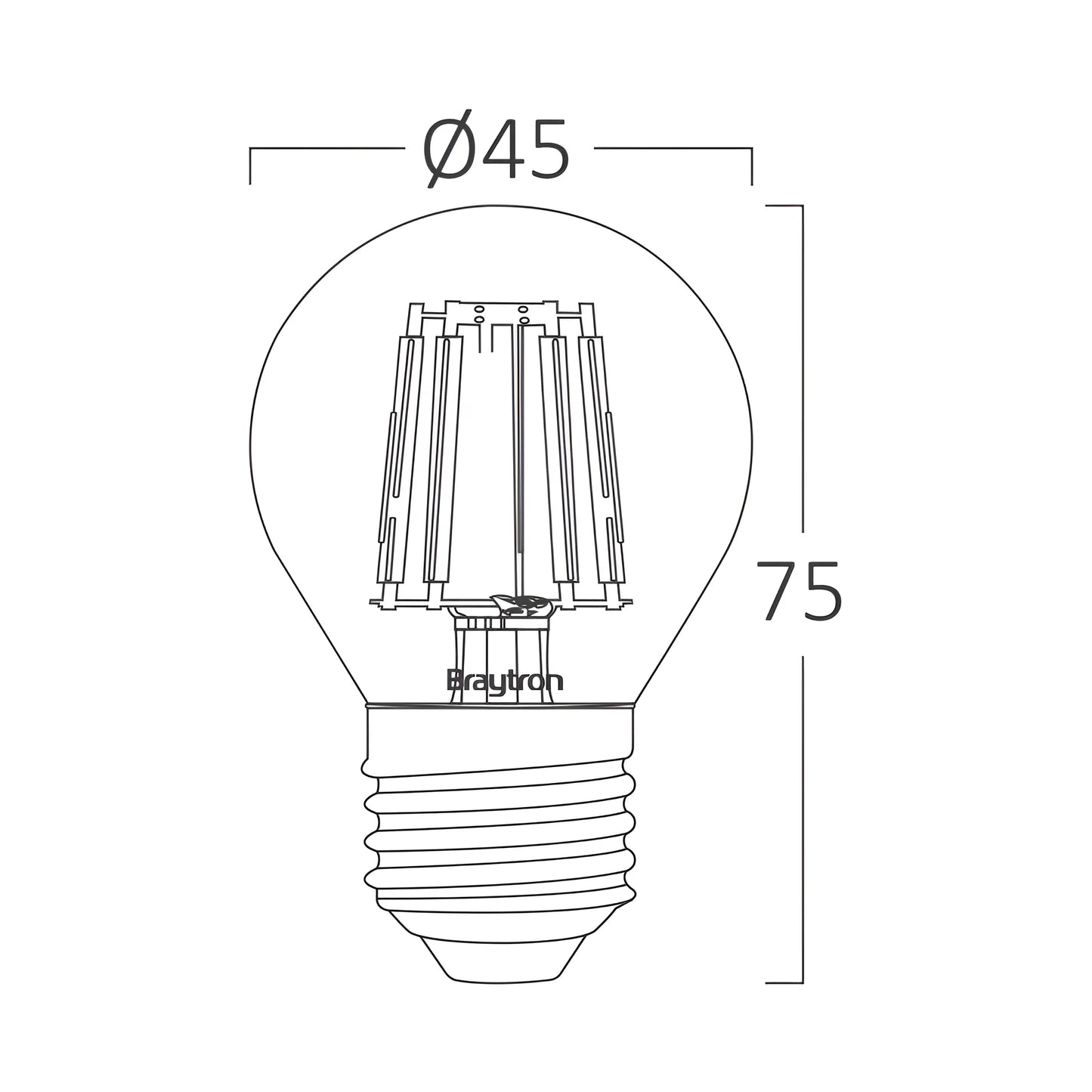 Braytron Advance 4W E27 G45 Amb 2200K Led Sijalica