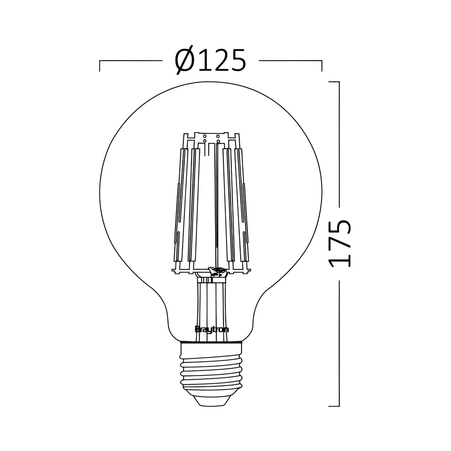 Braytron Advance 6W E27 G125 Amb 2200K Led Sijalica
