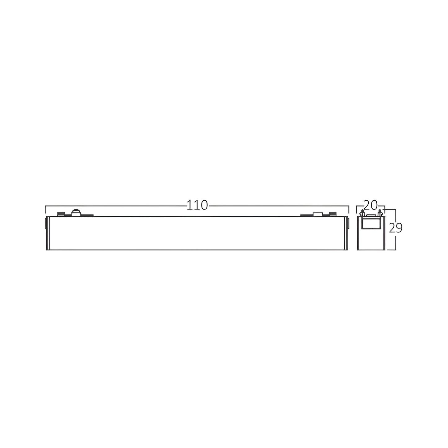 Braytron M04 M05 M06 M07 Lns110 6W 48Vdc 4000K Crna Slim Mag. Linearna Svjetiljka