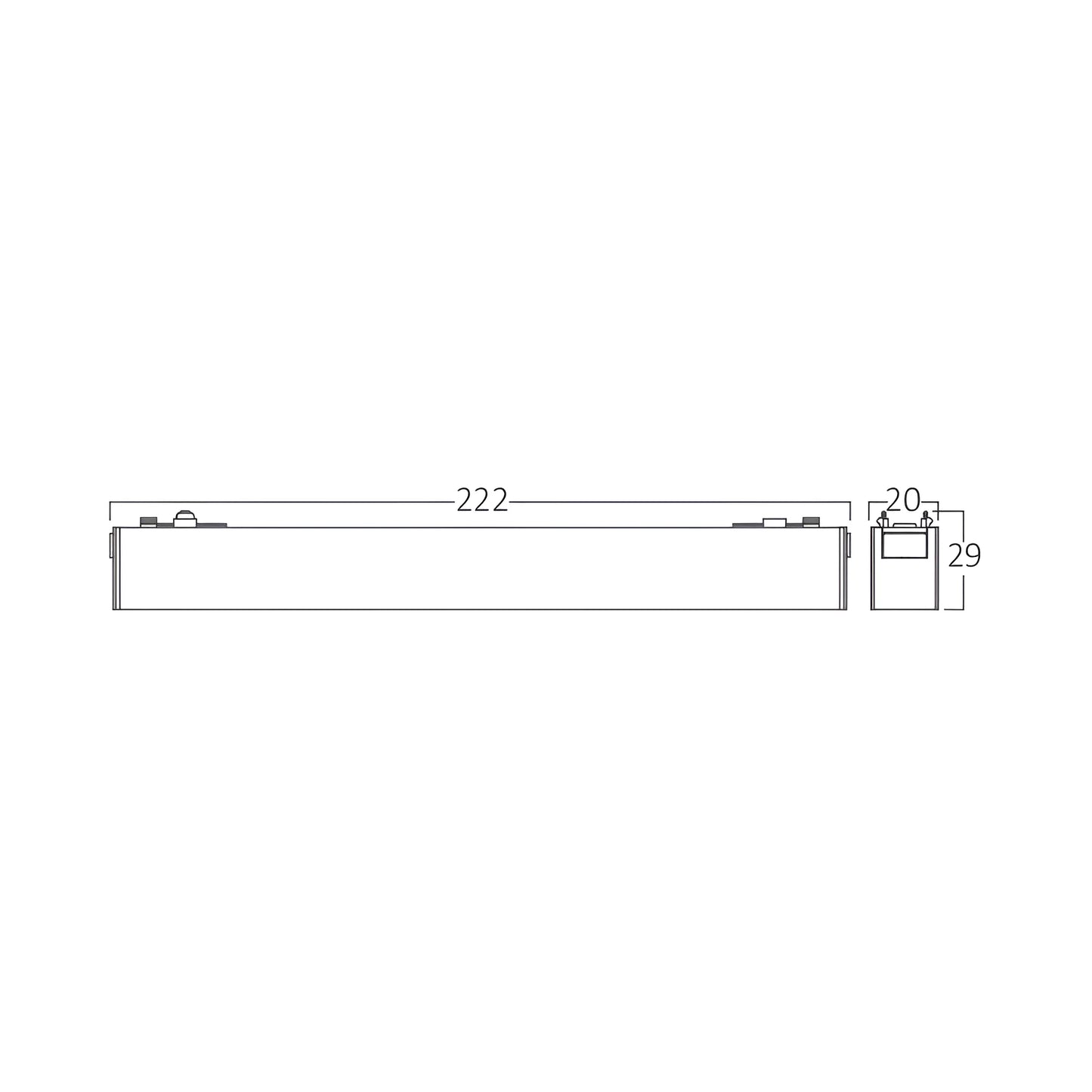 Bry-Lns220-M04-M05-M06-M07-12W-48Vdc-4000K-Black-Slim-Mag.Linear.Luminaire