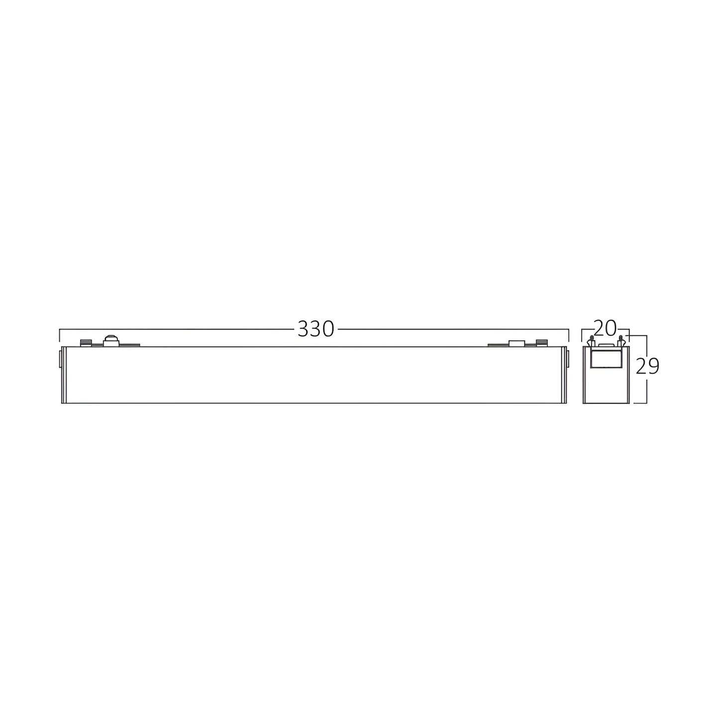 Braytron M04 M05 M06 M07 Lns330 18W 48Vdc 3000K Crna Slim Mag. Linearna Svjetiljka