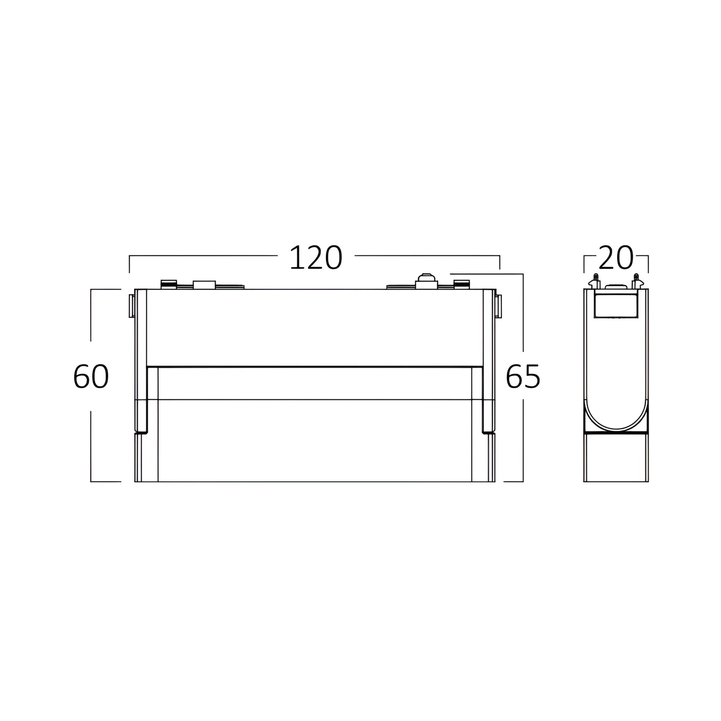 Braytron M04 M05 M06 M07 Wsl110 6W 48Vdc 4000K Crna Mag. Linerna Svjetiljka