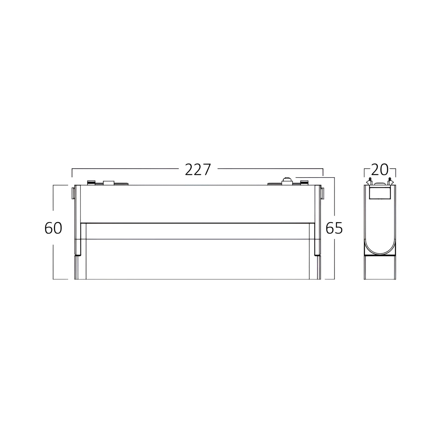 Bry-M04-M05-M06-M07-Wsl250-12W-48Vdc-4000K-Black-Mag. Linear Luminaire