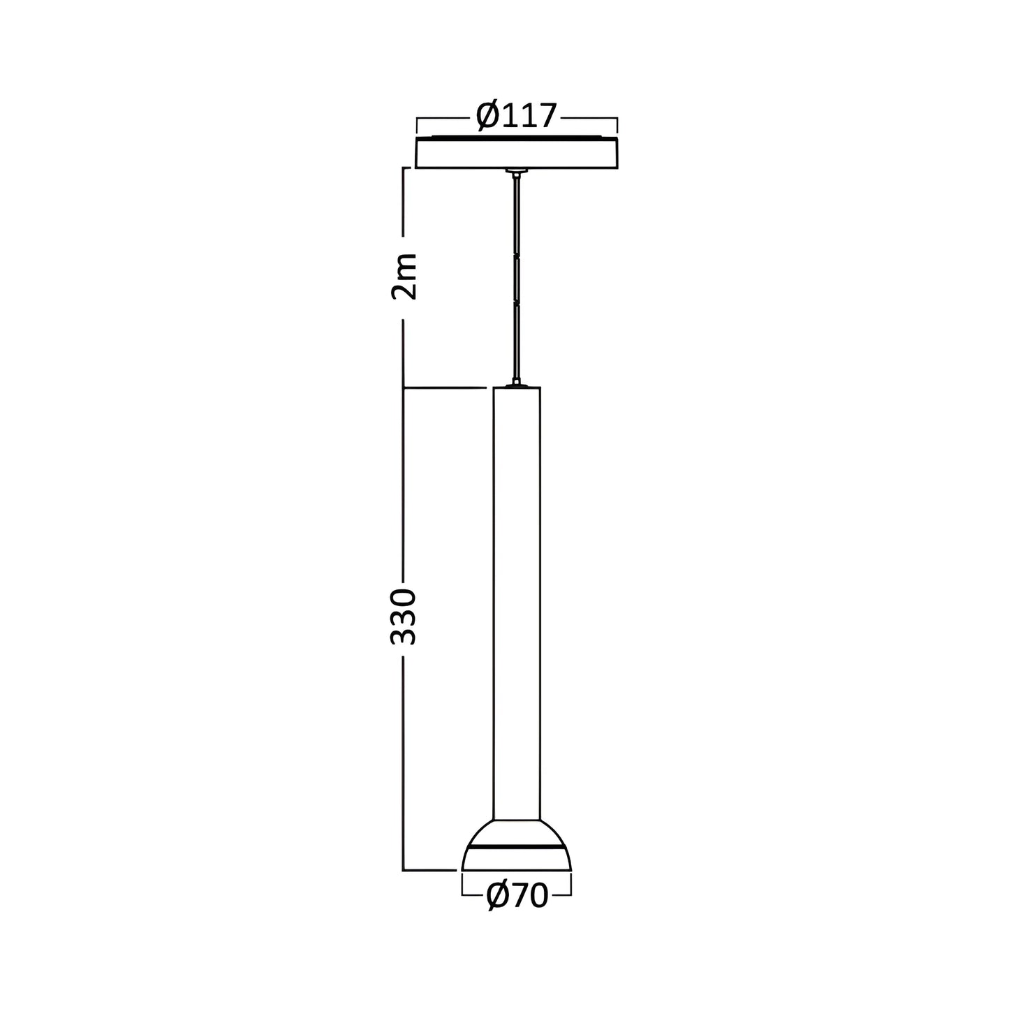 Bry-Pdt065-7W-48Vdc-3000K-Black-Magnetic Pendants