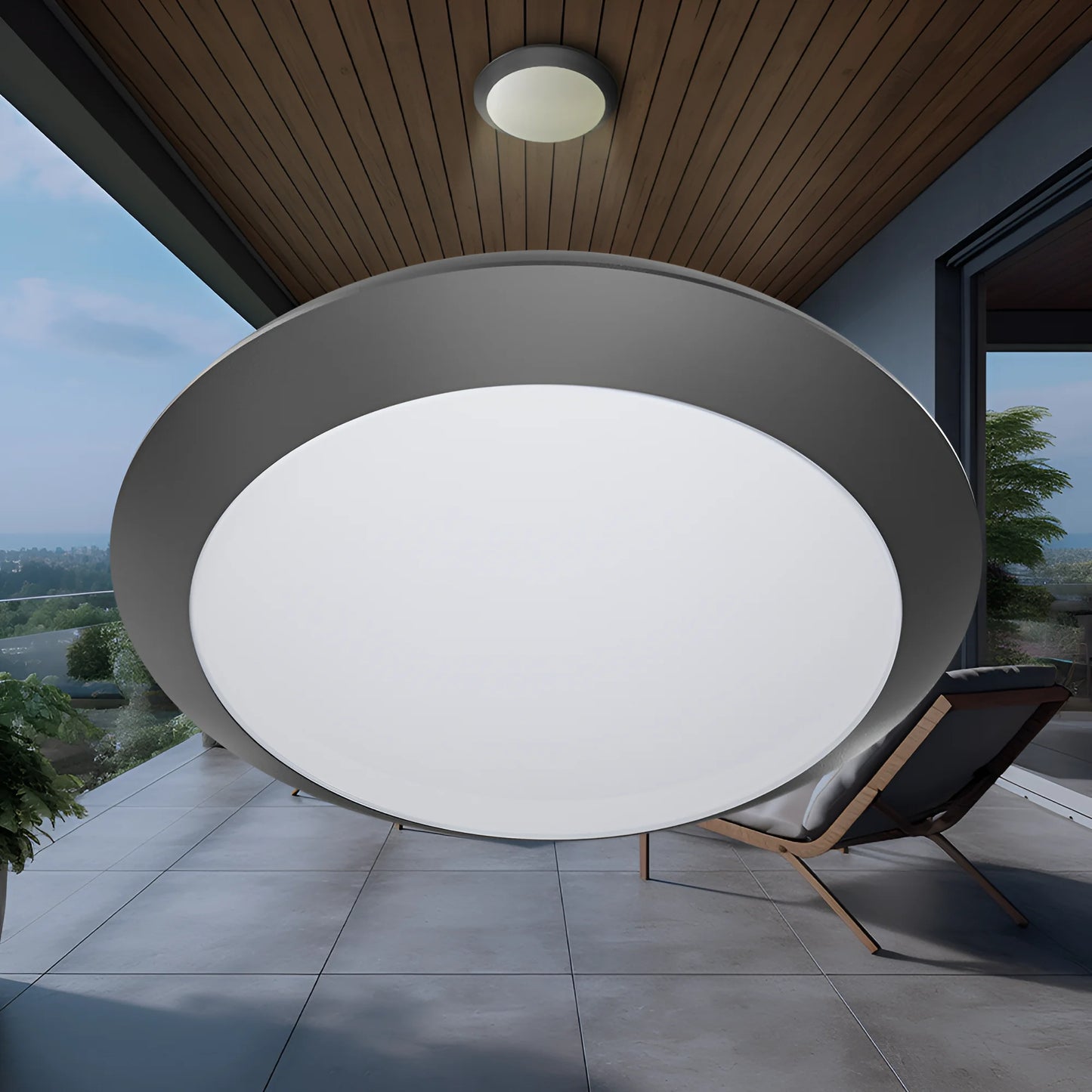 Braytron Napoli 1Xe27 Pc Siva Ip65 Led Plafonjera