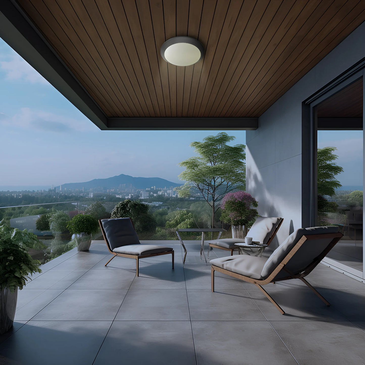 Braytron Napoli D270 1Xe27 Pc Siva Ip65 Led Plafonjera