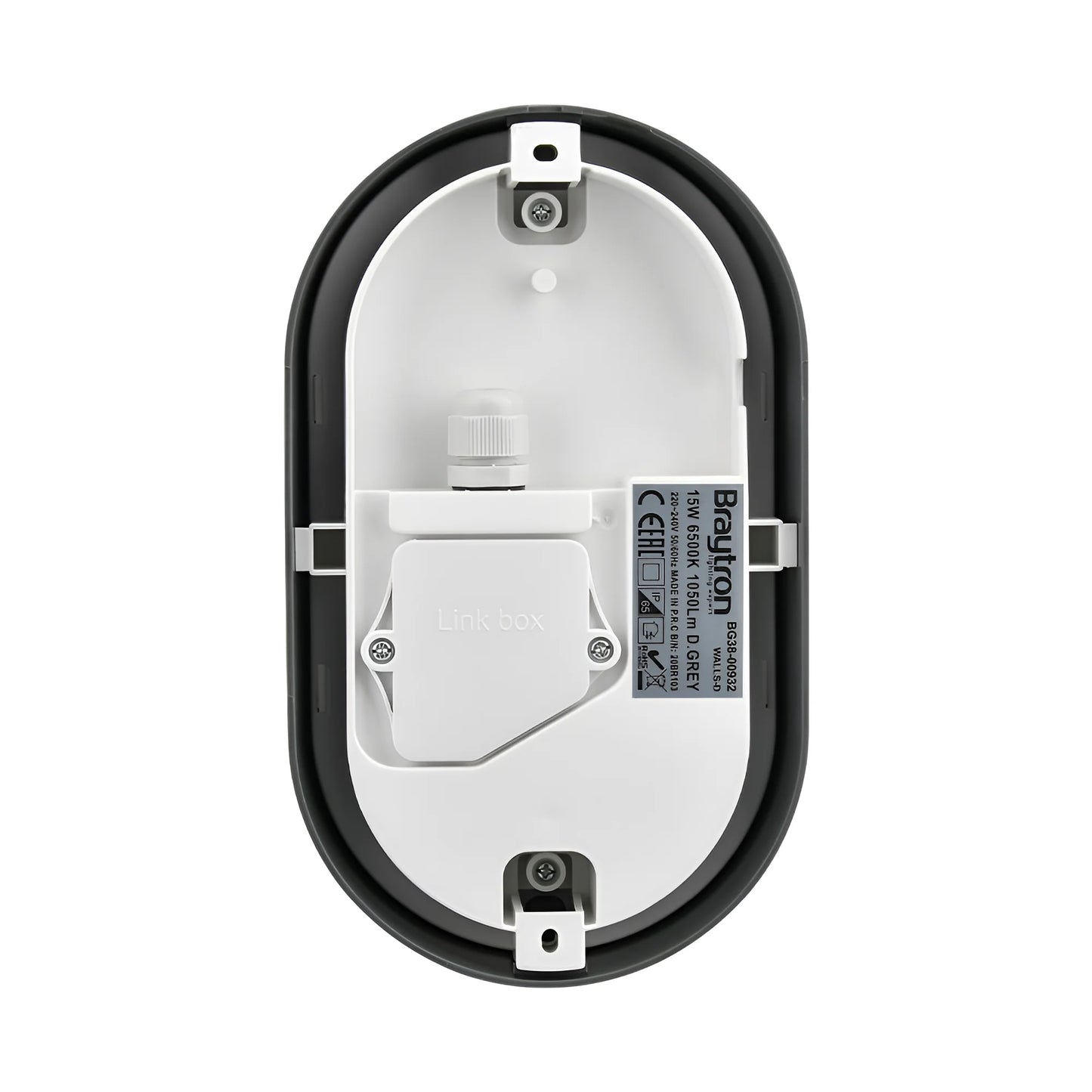Braytron D Elipsa Siva 15W 3000K Ip65 Zidna Vrtna Svjetiljka
