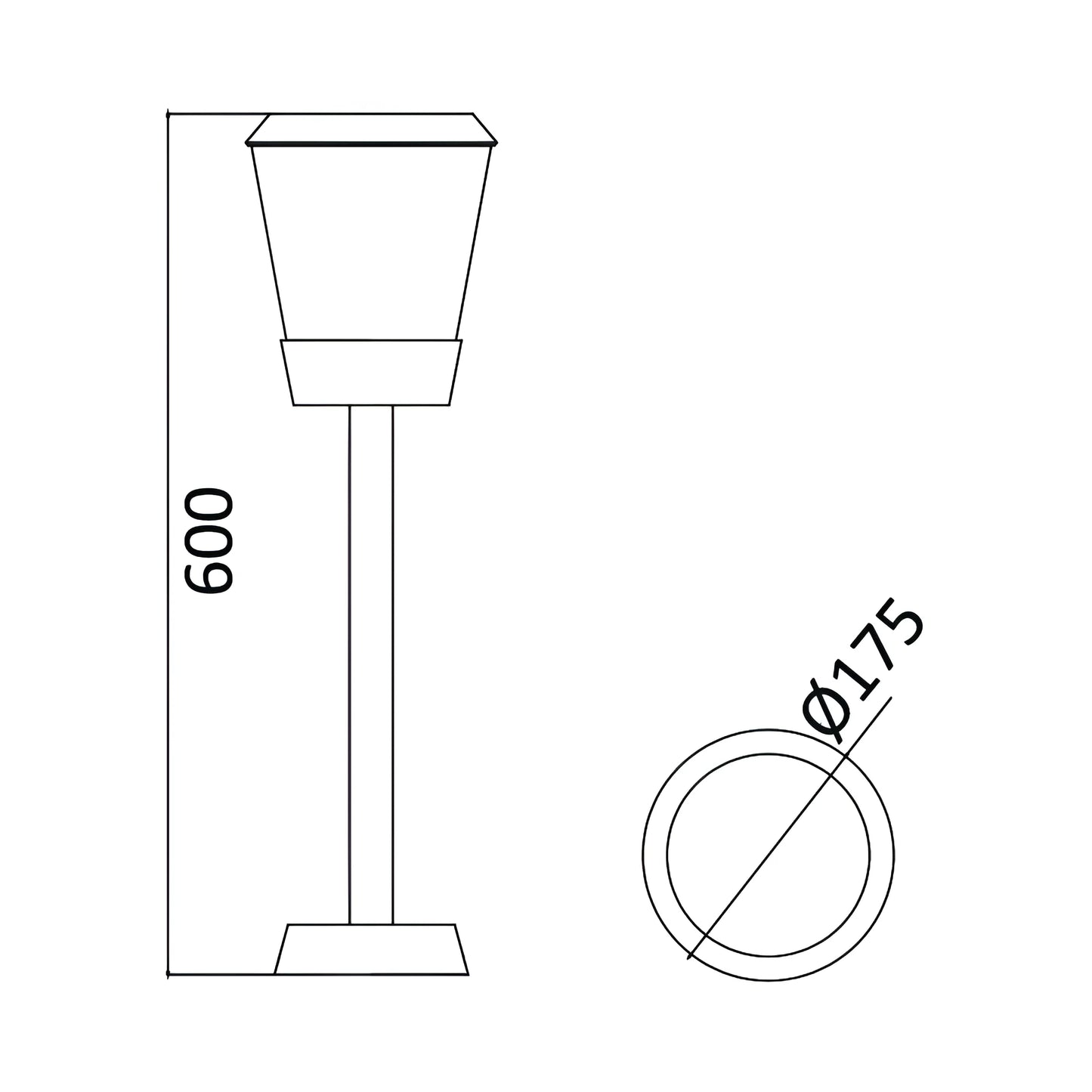 Braytron Paris 600 1Xe27 Ip54 Vrtna Stubna Svjetiljka