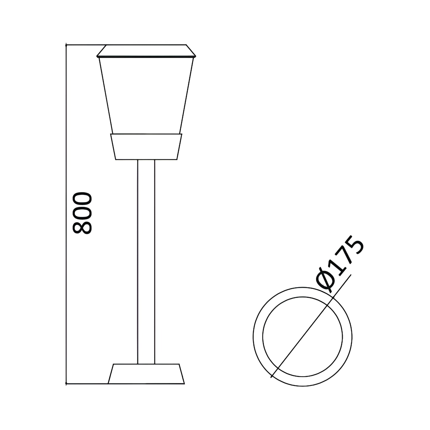 Braytron Paris 800 1Xe27 Ip54 Vrtna Stubna Svjetiljka