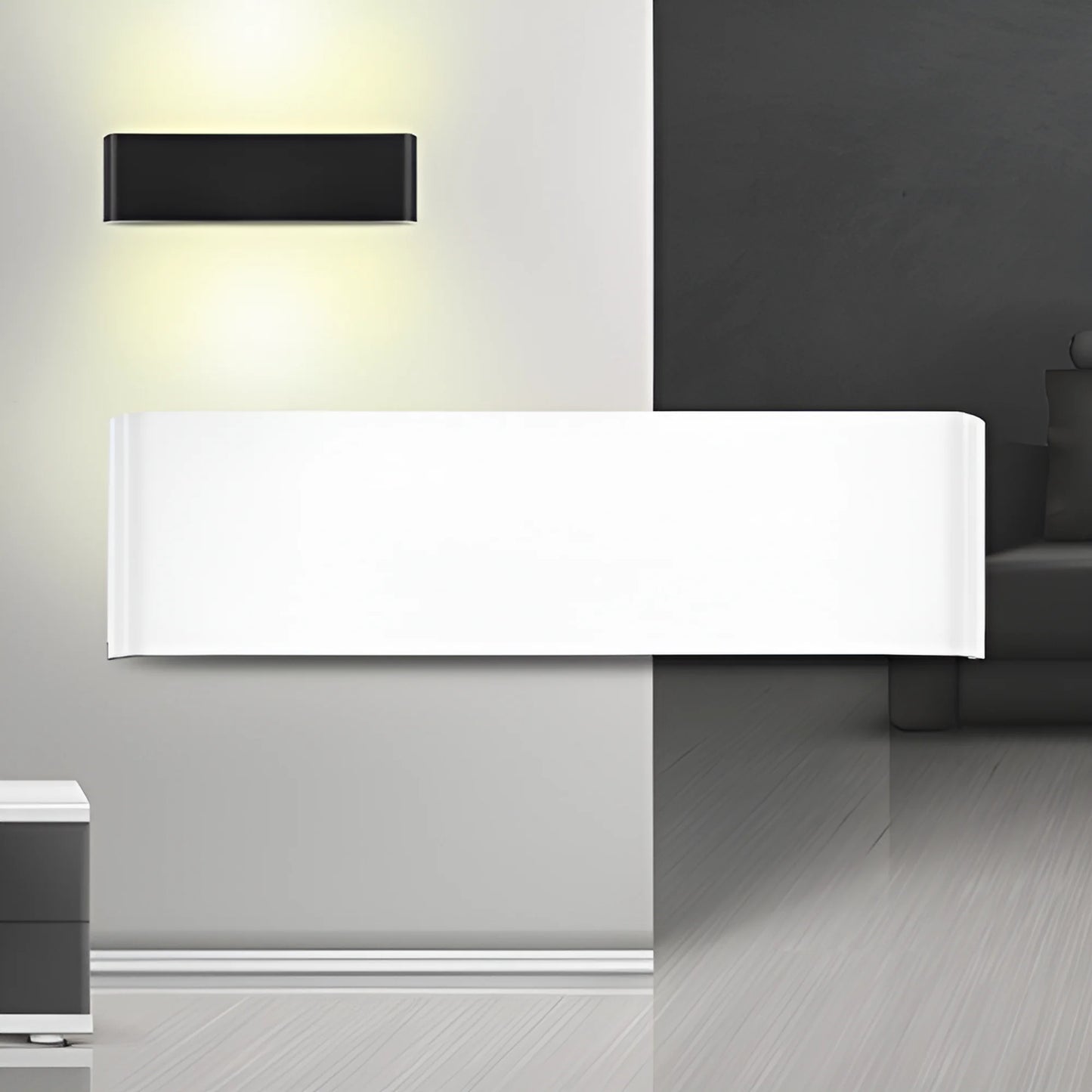 Braytron Avva Wl04 12W 300L PravoKutna Bijela 3000K Led Zidna Svjetiljka