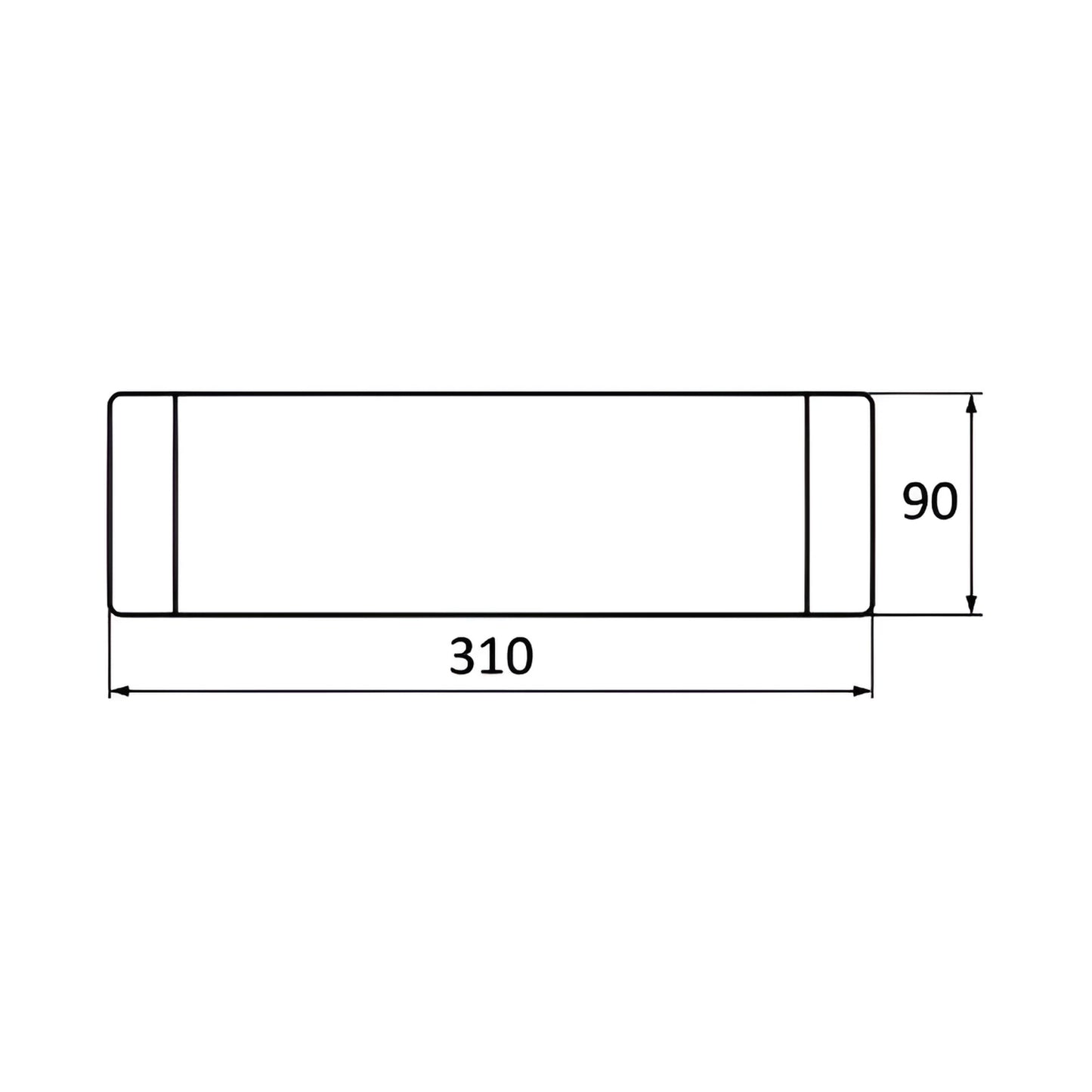 Braytron Avva Wl04 12W 300L PravoKutna Bijela 3000K Led Zidna Svjetiljka