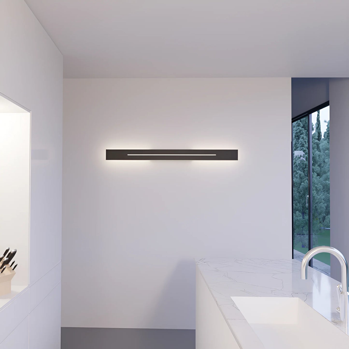 Braytron Leva Wl600 20W Rct Crna 3000K Zidna Svjetiljka