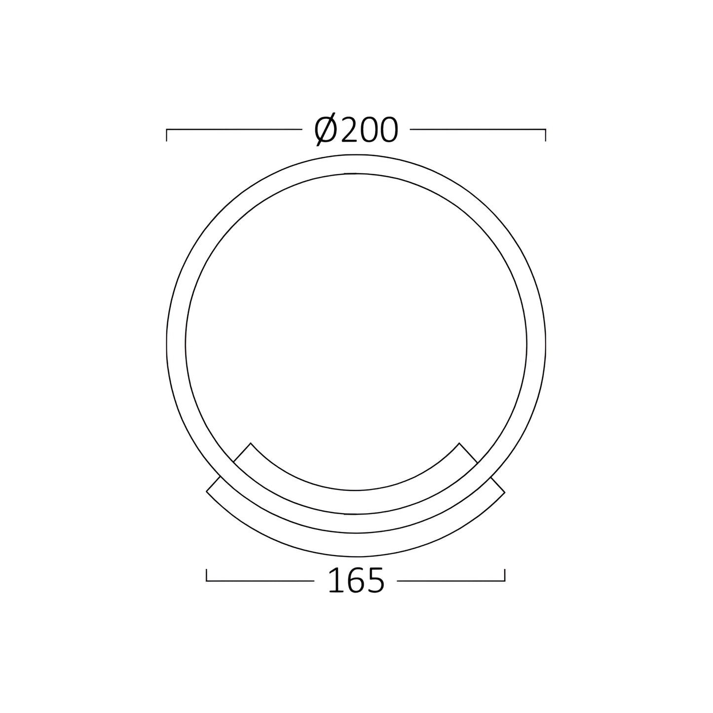 Braytron Nela Wl1 12W Rnd Crna 3000K Zidna Svjetiljka