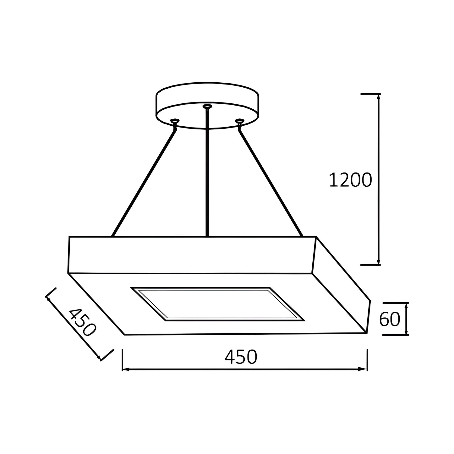 Braytron Blade Pd Kvadratna Crna 36W 3U1 Visilica