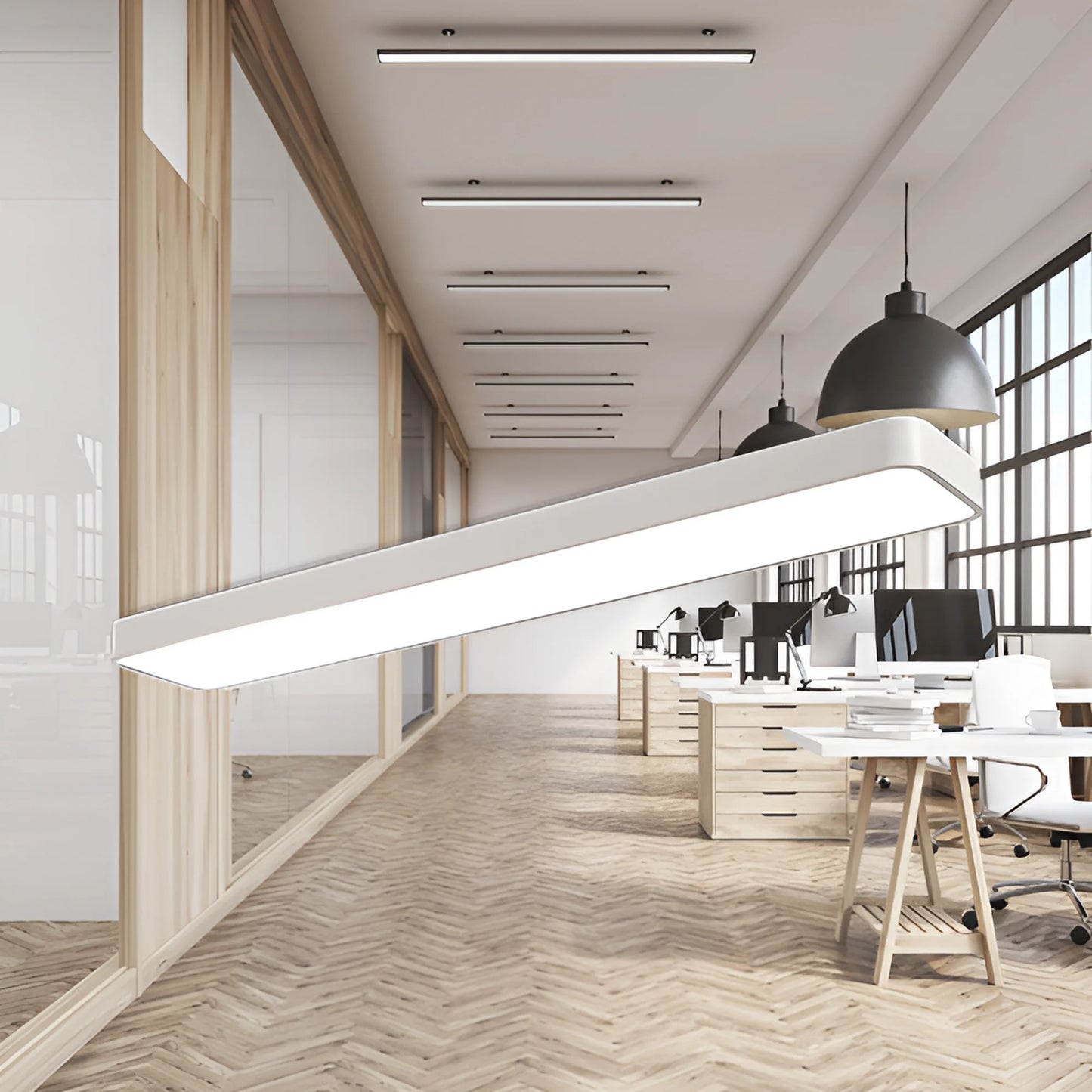 Braytron Blade Ln PravoKutna Bijela 45W 3U1 Led Plafonjera