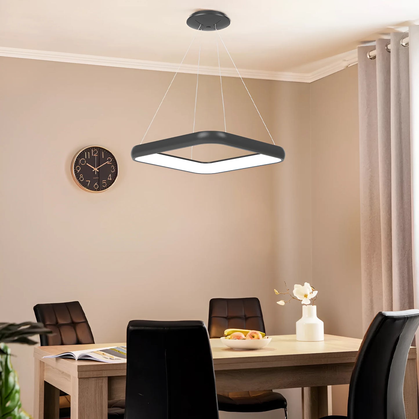 Braytron Bella Mlp Pd Kvadratna Crna 46W 3U1 Ip20 Led Visilica