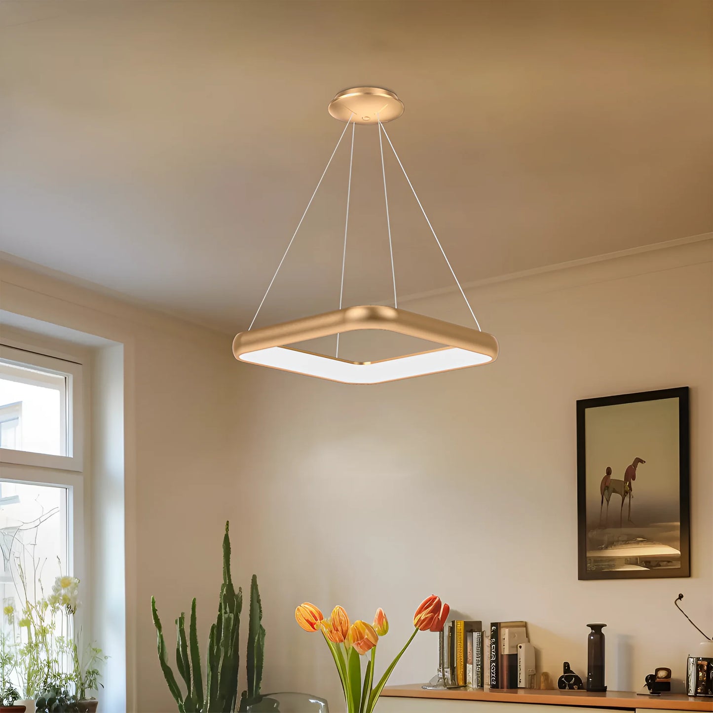 Braytron Bella Mlp Pd Kvadratna Zlatna 46W 3U1 Ip20 Led Visilica