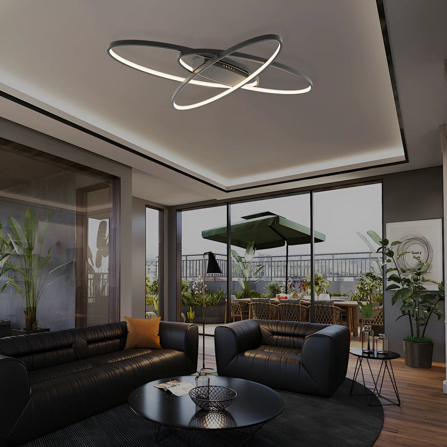 Braytron Nela Sr2 Rnd Crna 72W Sa Daljinskim Ip20 Led Plafonjera