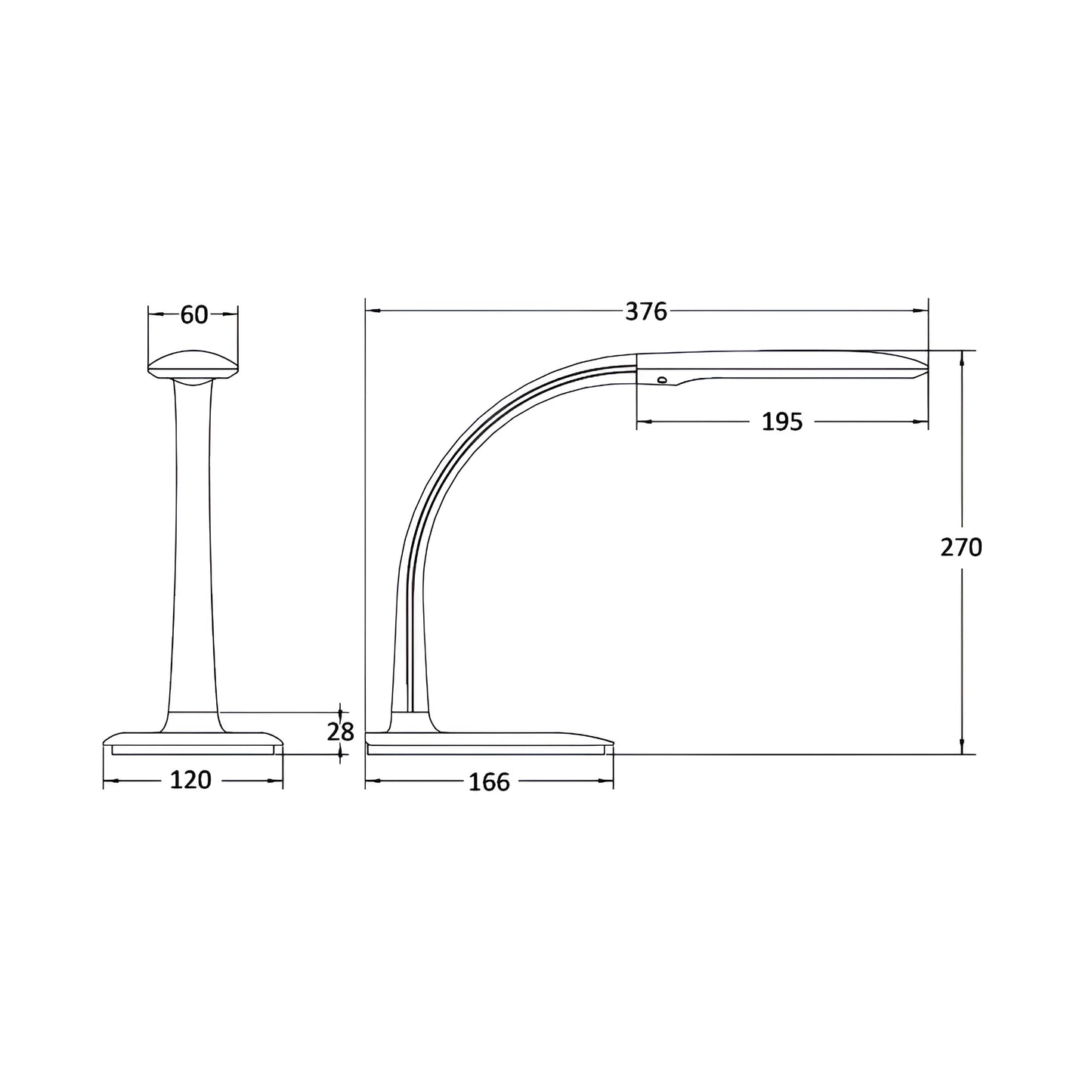 Braytron Lb132 7W Crna 5000K Stolna Lampa
