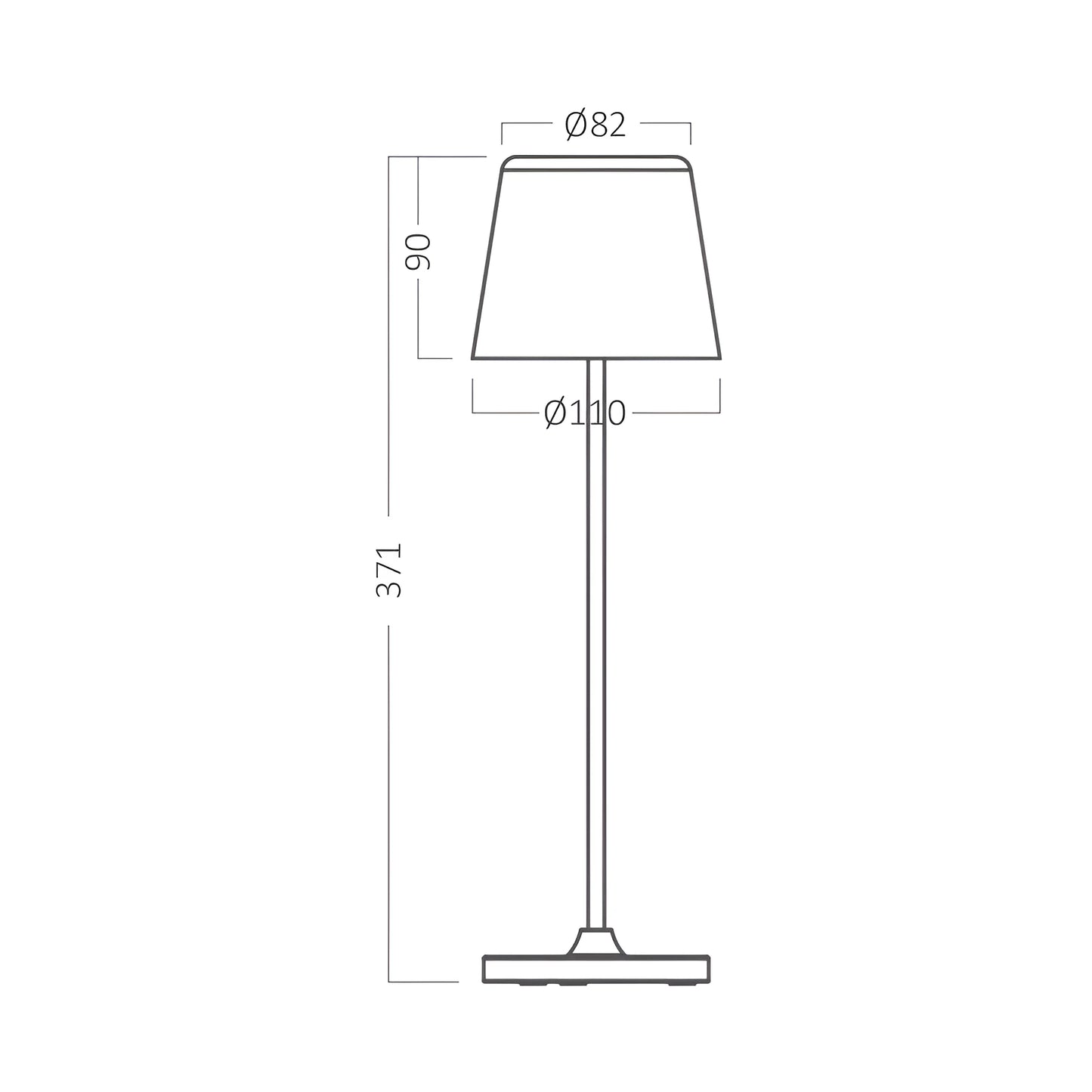 Braytron Tower 1 Bijela 3000K Punjiva Stolna Lampa
