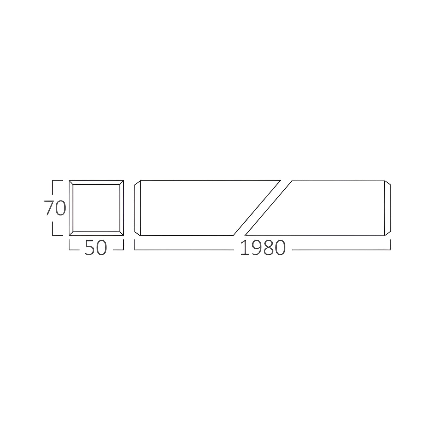Braytron Linea 5070 2Mt 60W Bijela 3000K Linearna Svjetiljka
