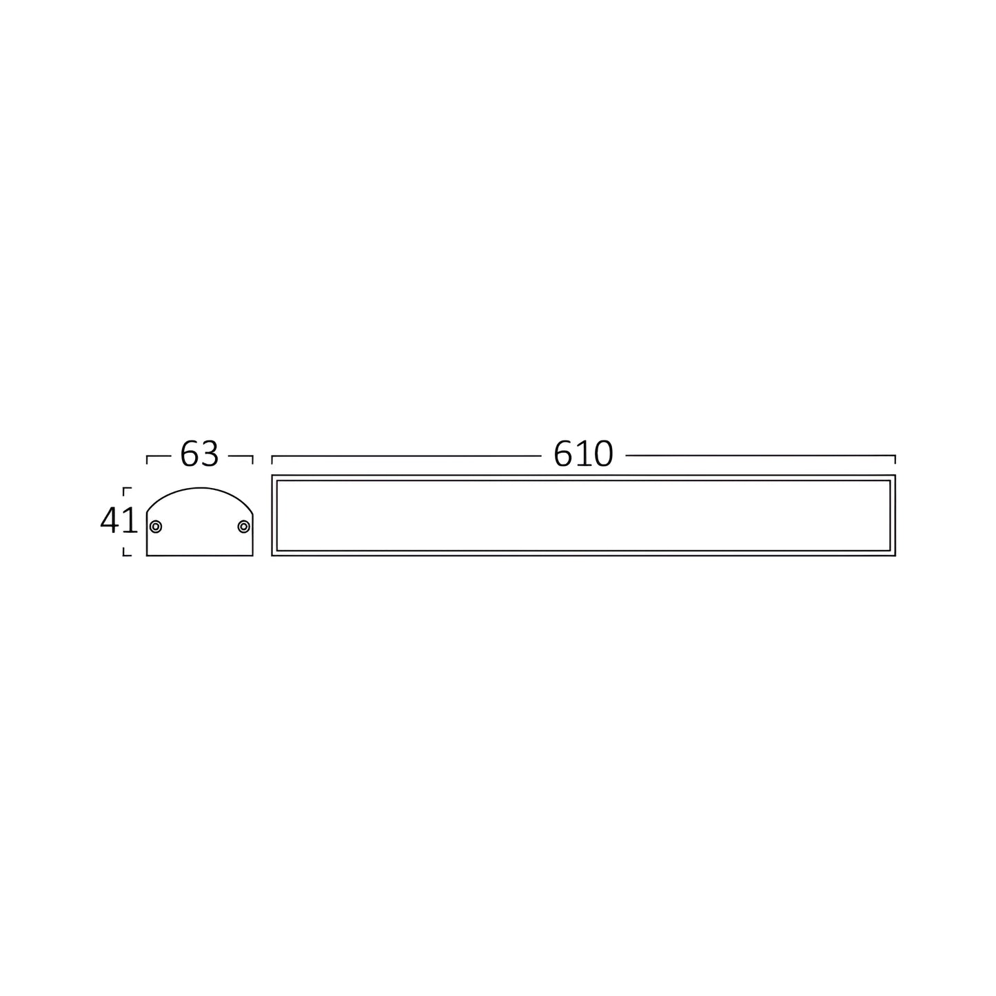 Braytron Proline P 20W 0.6Mt Siva 3000K Led Zidna Svjetiljka
