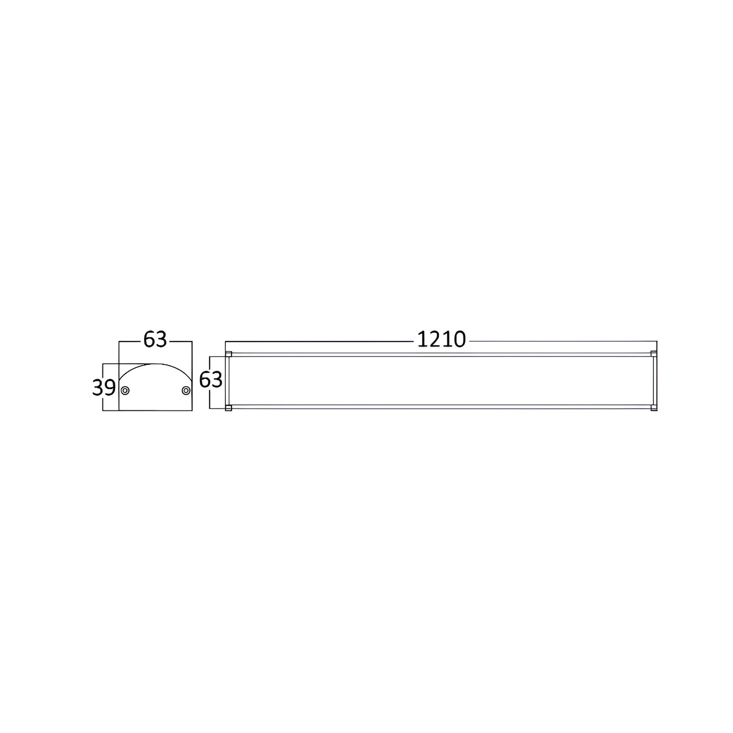 Braytron Proline P 40W 1.2Mt Siva 3000K Led Zidna Svjetiljka