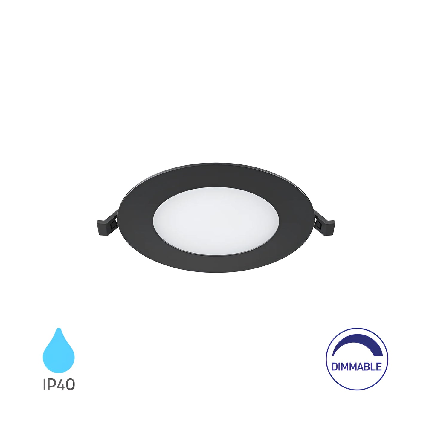 Braytron Smd Crp 6W Okrugli Dimabilni 4Inc Crni 4000K Ugradni Led Panel
