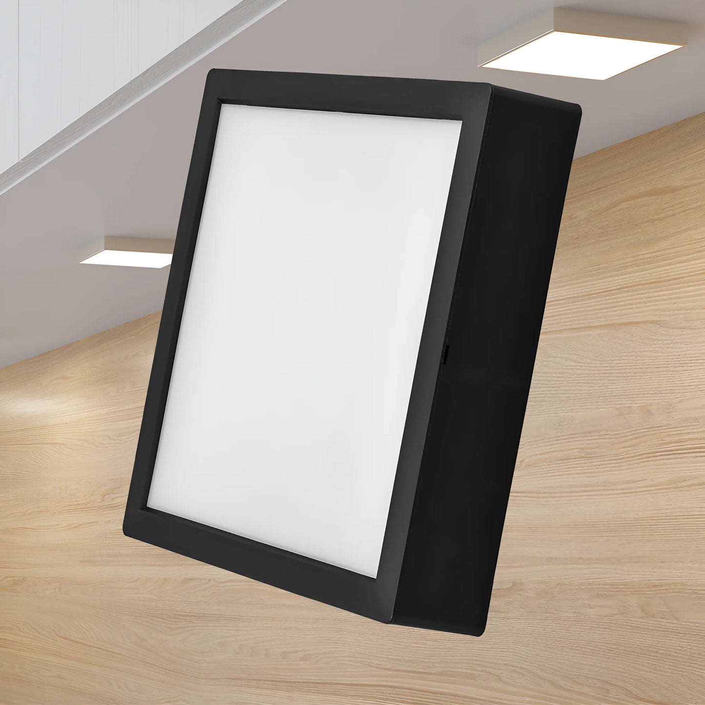 Braytron Basic Srp 24W Kvadratni Crni 3000K Nadgradni Led Panel