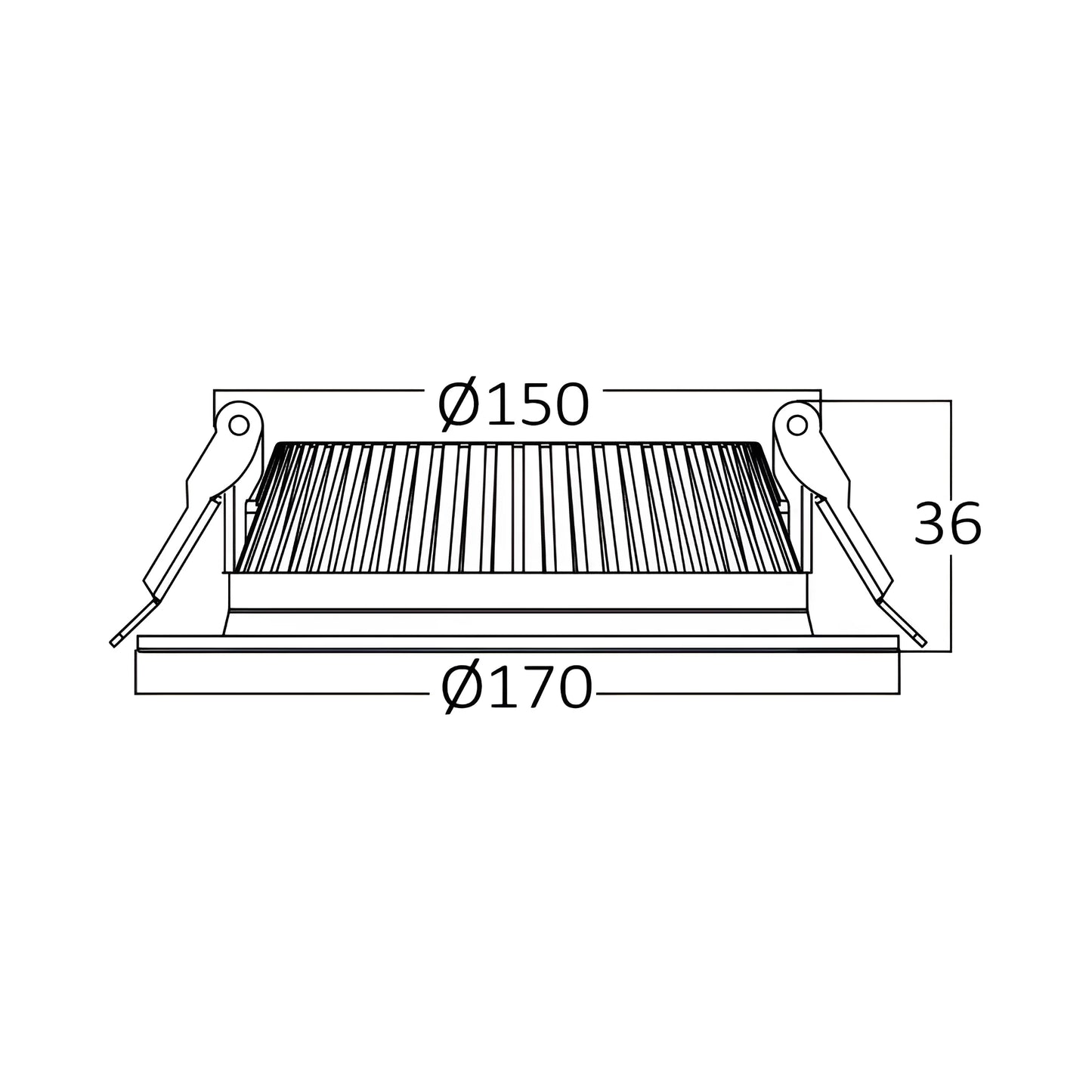 Braytron Faton 18W Crna 6500K Led Downlight