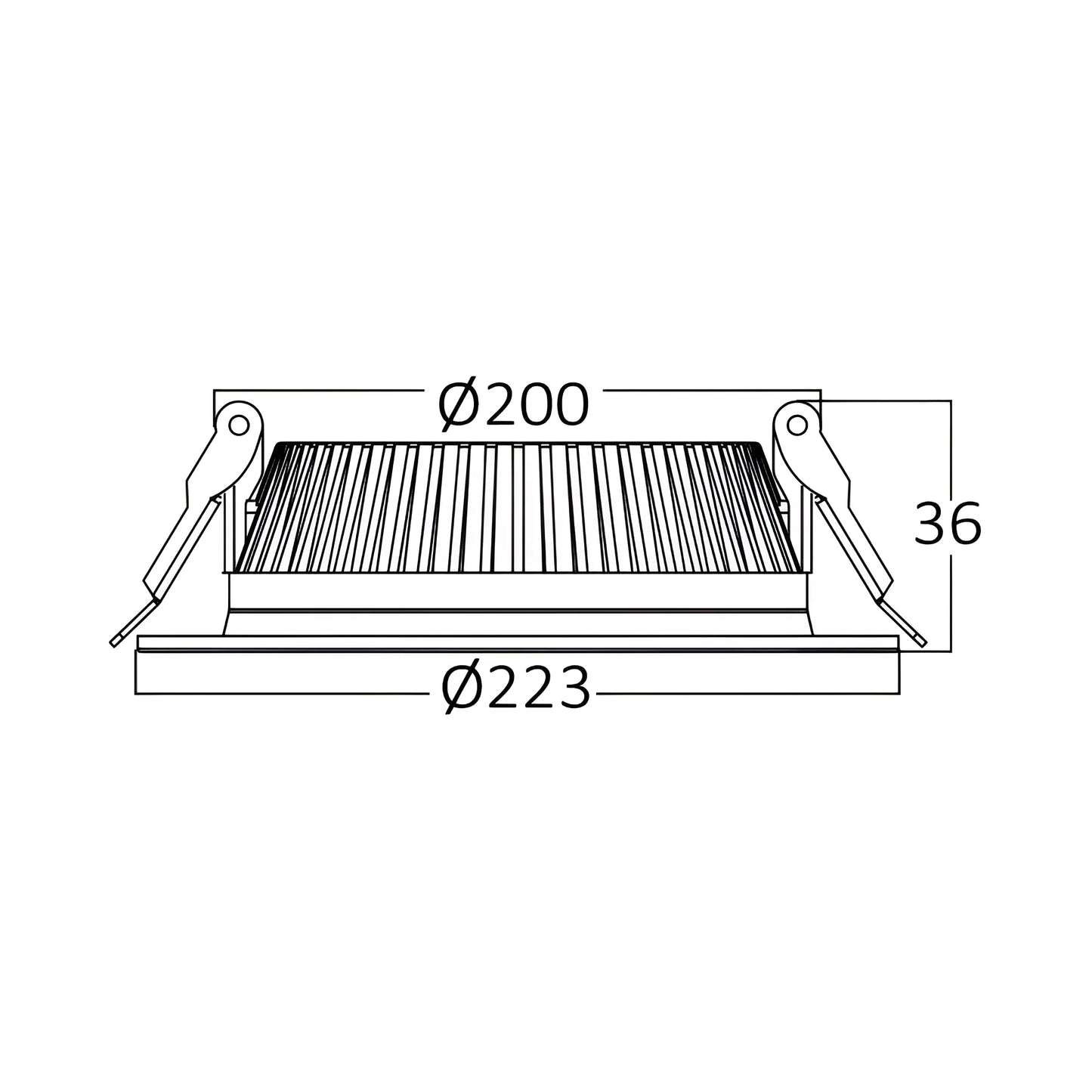 Braytron Faton 24W Crna 3000K Led Downlight